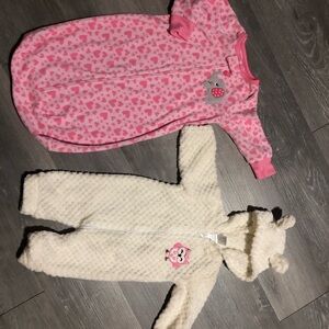 Pink and Cream Kids One Piece Set